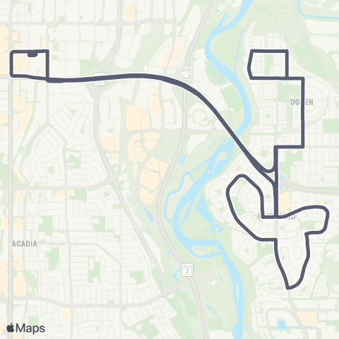 Calgary Transit Riverbend map