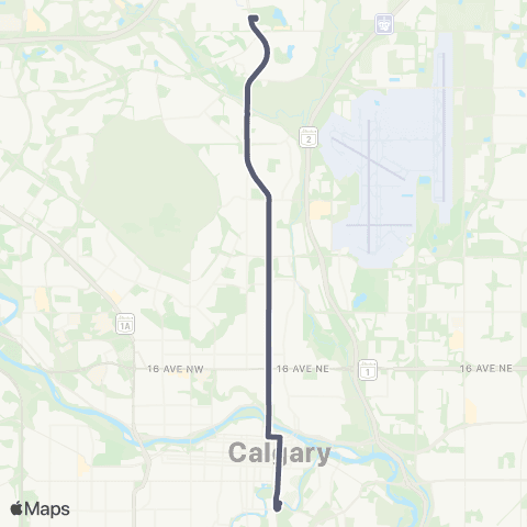 Calgary Transit Stampede North Express map