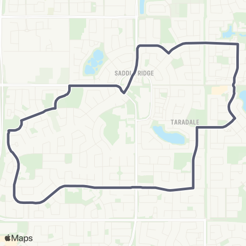 Calgary Transit Taradale map