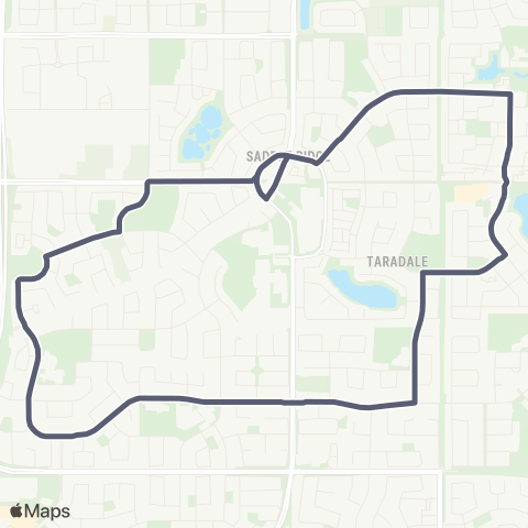 Calgary Transit Martindale map