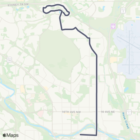 Calgary Transit Hidden Valley Express map