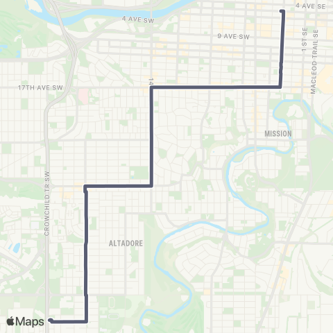 Calgary Transit Marda Loop map