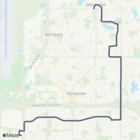 Calgary Transit Temple map