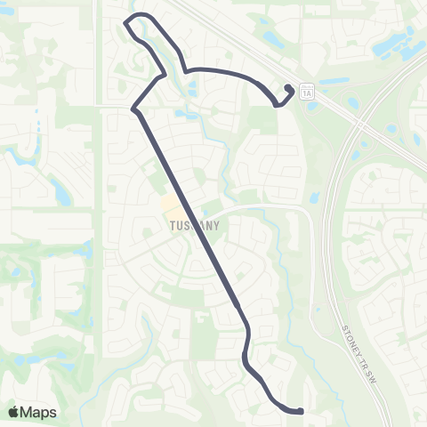 Calgary Transit Tuscany map