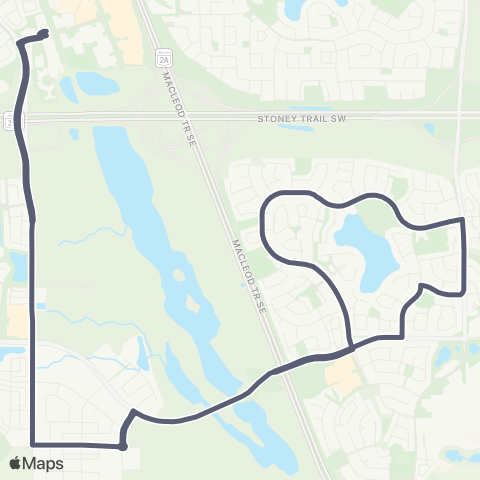 Calgary Transit Sundance / Chaparral map