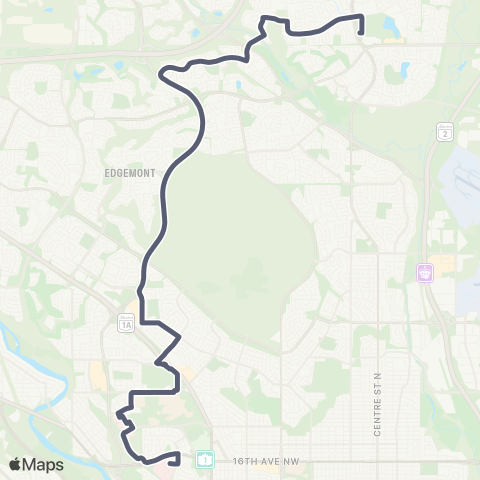 Calgary Transit N Pointe Term / Foothills Medical Centre map