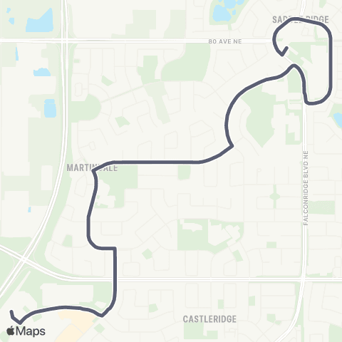 Calgary Transit Martin Crossing map