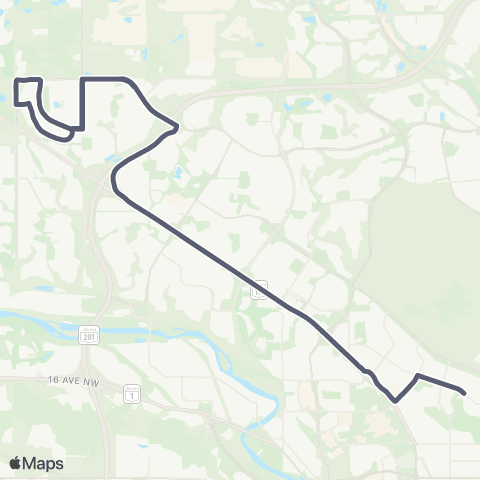 School Bus Express St. Francis / Rocky Ridge map