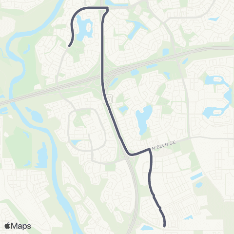 School Bus Express St. John Henry Newman / Seton map