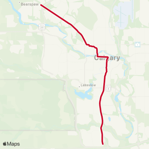 Calgary Transit Somerset-Bridlewood / Tuscany map