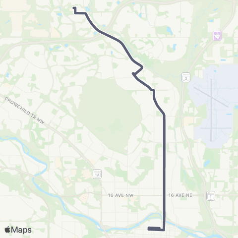 Calgary Transit Symons Valley Express map