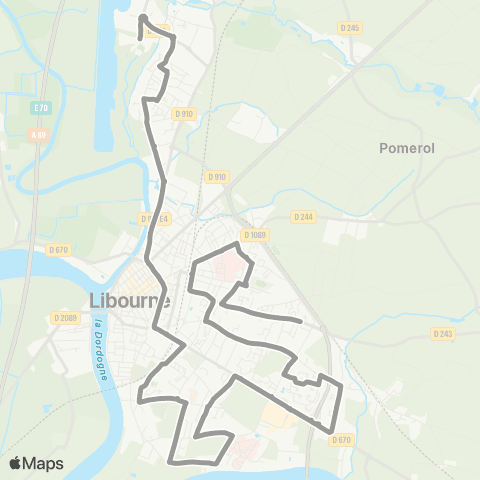 Calibus Libourne Mirande - La Calinésie (Ctre aquatique) map