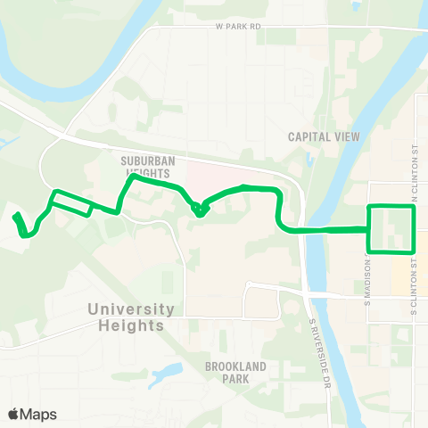 CAMBUS Finkbine-Pentacrest map