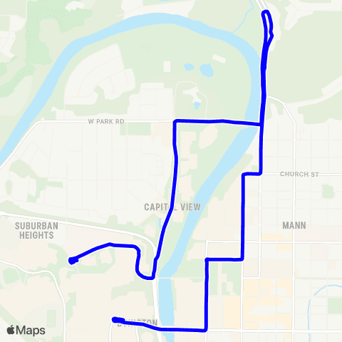 CAMBUS 32f Blue Route Football map