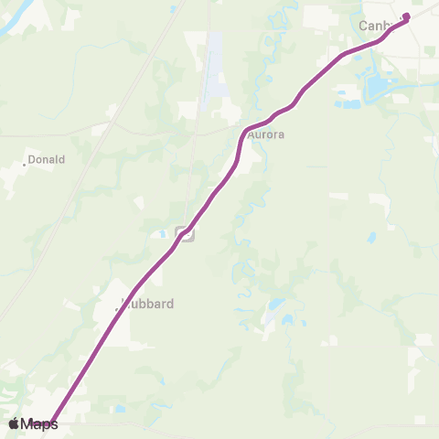 Canby Area Transit Woodburn - Canby map