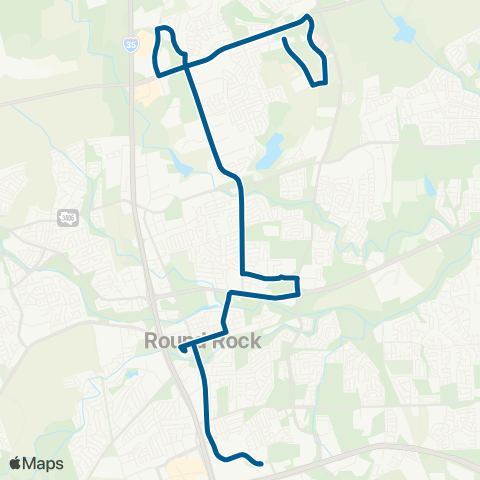 CapMetro Round Rock Techridge map