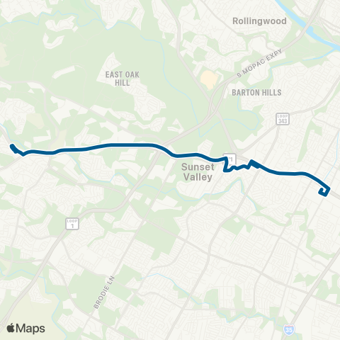 CapMetro Ben White map