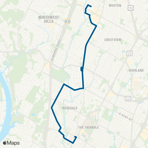 CapMetro Allandale map