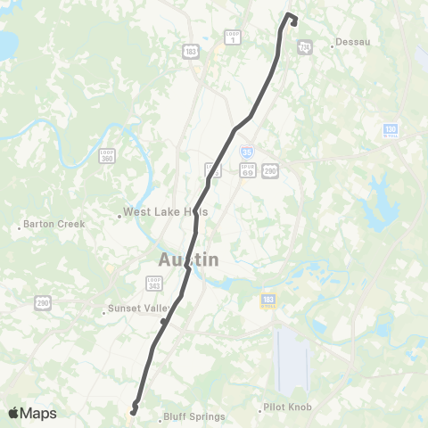 CapMetro N Lamar S Congress map