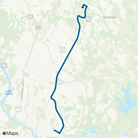 CapMetro Dell Limited map