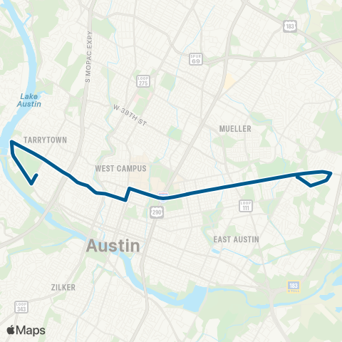 CapMetro Martin Luther King map