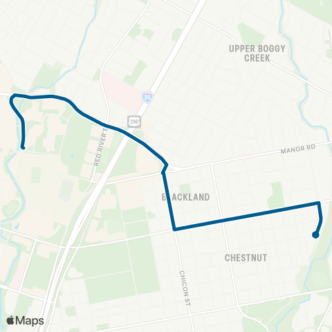 CapMetro MLK / University of Texas map