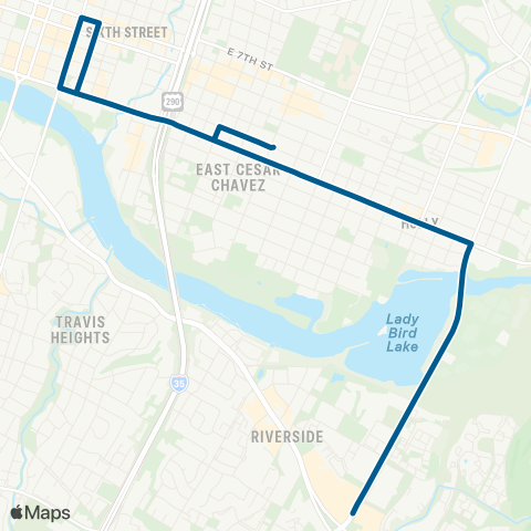 CapMetro Heb Shuttle map