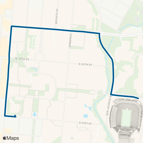 CapMetro Forty Acres map