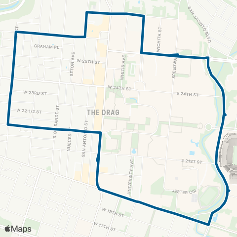 CapMetro West Campus / UT map