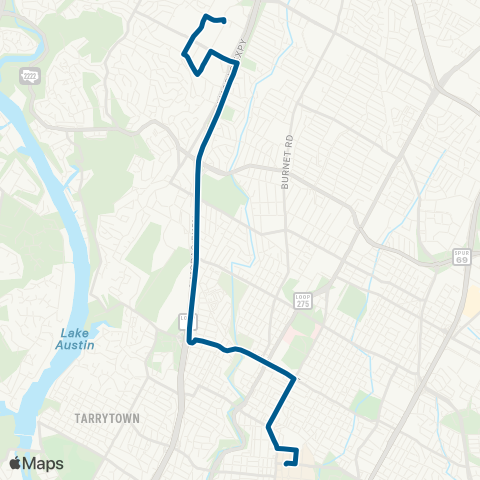 CapMetro Far West / UT map
