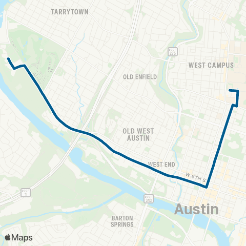 CapMetro Lake Austin / UT map