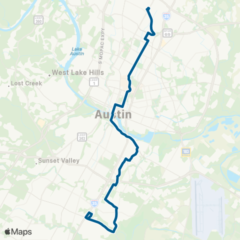CapMetro Duval / Dove Springs map