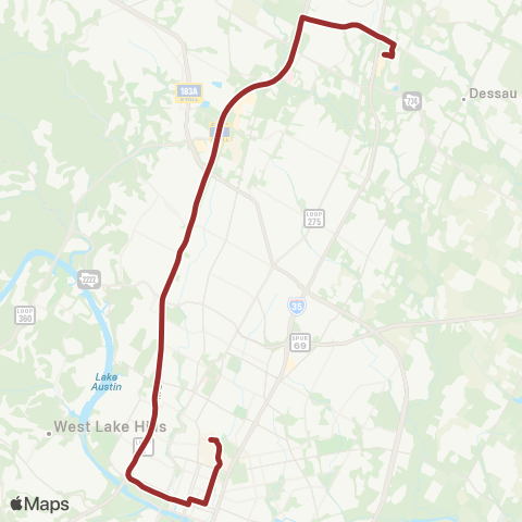 CapMetro Tech Ridge Express map