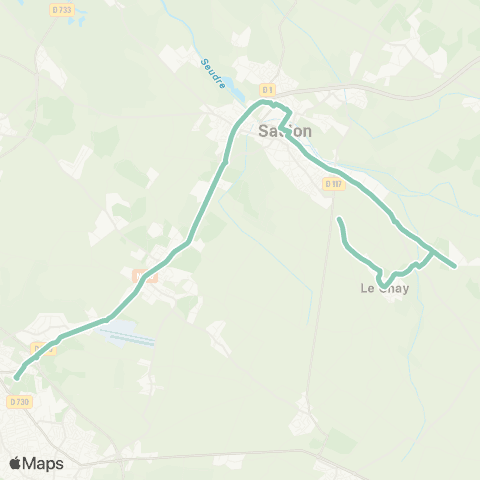 Cara'bus - Scolaire Saujon Berlan <> Royan - Cordouan map