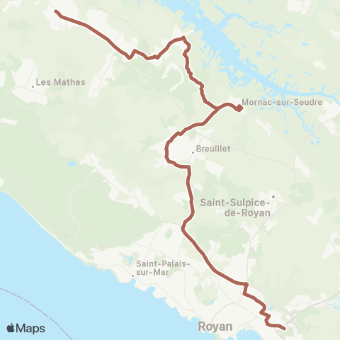 Cara'bus - Scolaire Royan - Cordouan > Arvert map