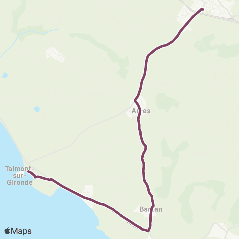 Cara'bus - Scolaire Talmont <> Cozes map