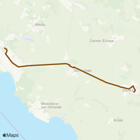 Cara'bus Cozes - Primaire <> Royan - Cordouan map