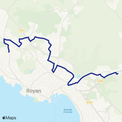 Cara'bus Médis <> Vaux sur Mer Grosse Pierre map