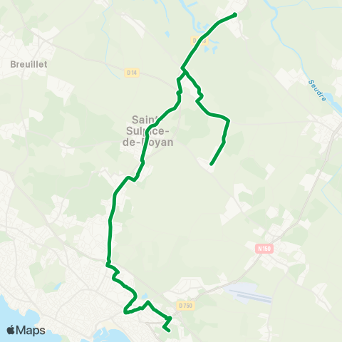 Cara'bus Royan - Cordouan <> St Sulpice de Royan - Ctre map
