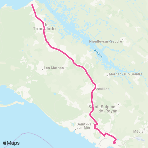 Cara'bus Royan - Gare <> Ronce - Casino map
