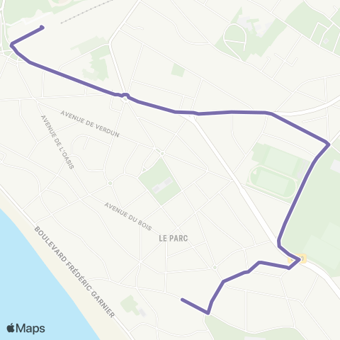 Cara'bus Navette Zola > Cordouan > Gare map