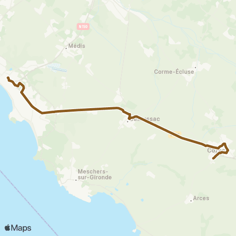 Cara'bus Cozes Primaire <> Royan Gare map