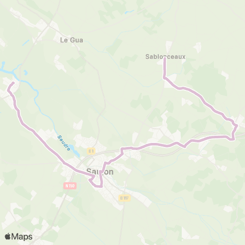 Cara'bus Saujon <> l'Éguille map
