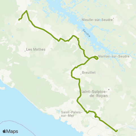 Cara'bus Royan - Ste Marie > Arvert map