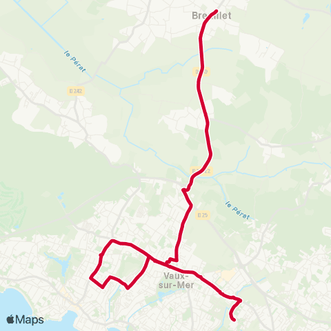 Cara'bus Breuillet <> Royan - Dunant map