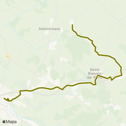 Cara'bus Sablonceaux <> Saujon map