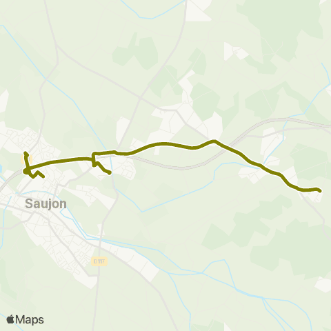 Cara'bus St Romain de Benet <> Saujon map