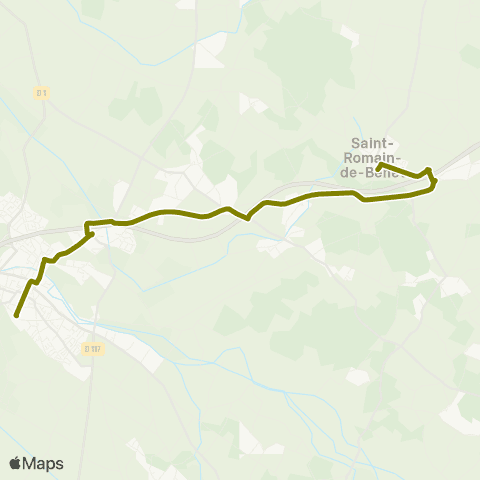 Cara'bus Saujon > St Romain de Benet map