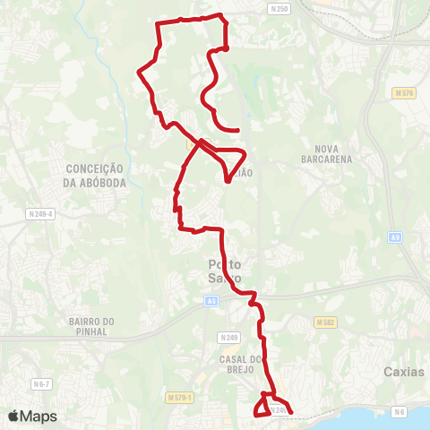 Carris Metropolitana Paço De Arcos (Estação Norte) – Taguspark (Rotunda Sef) via Bº Navegadores map