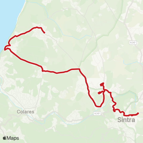 Carris Metropolitana Fontanelas - Portela De Sintra (Estação) via Janas map